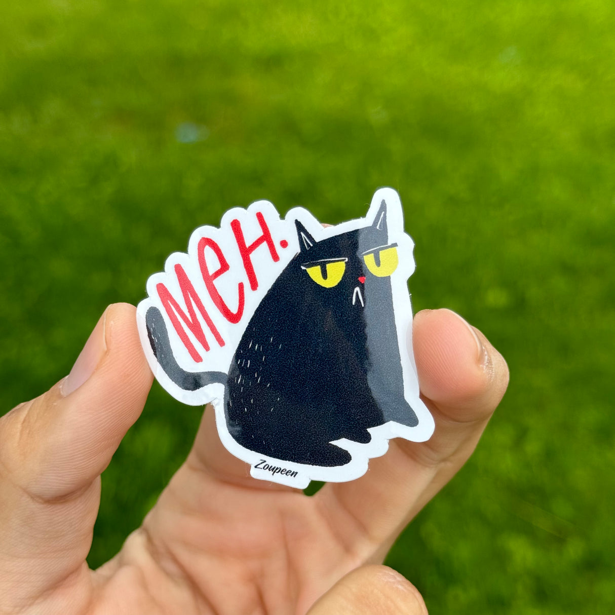 Meh Cat Attitude Sticker