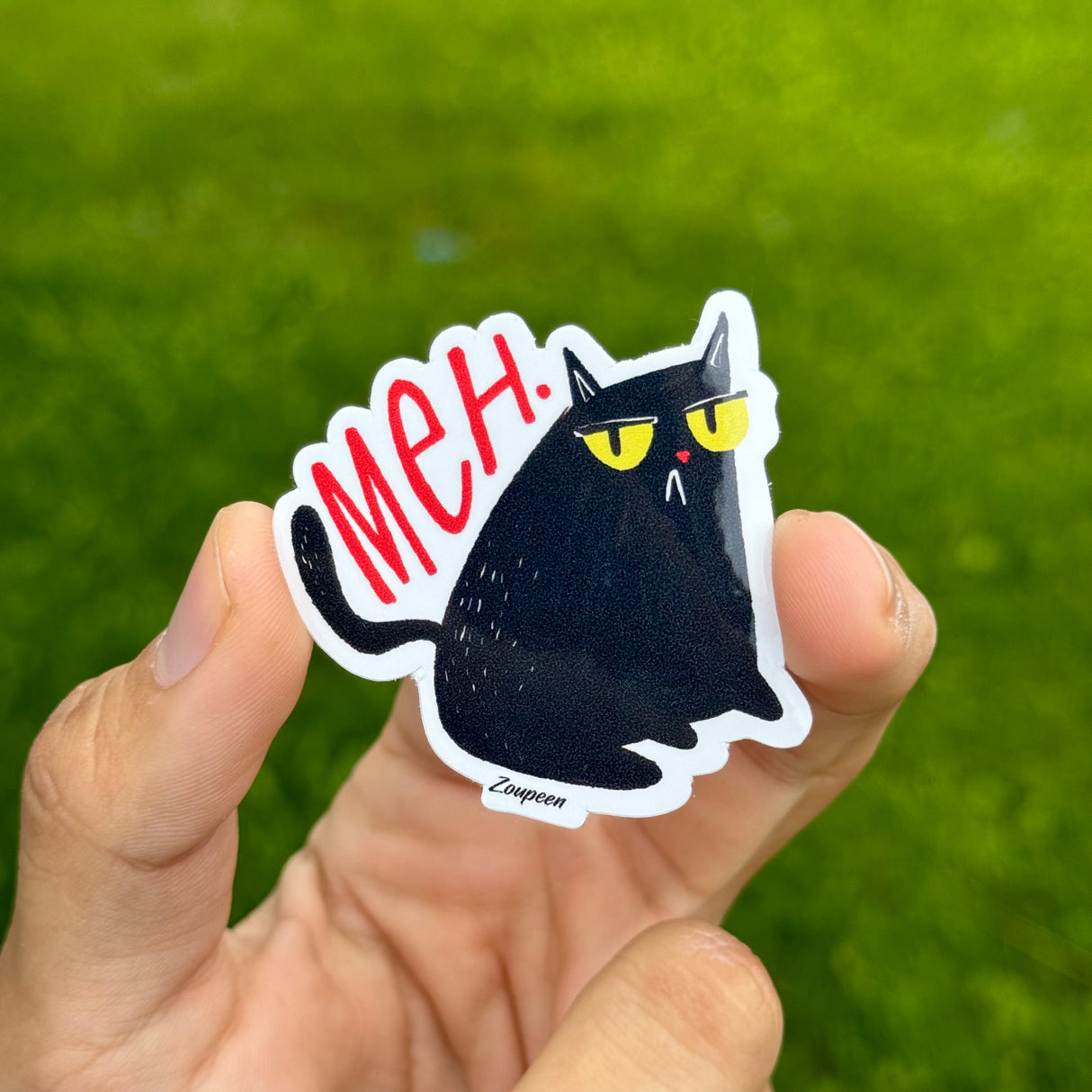 Meh Cat Attitude Sticker
