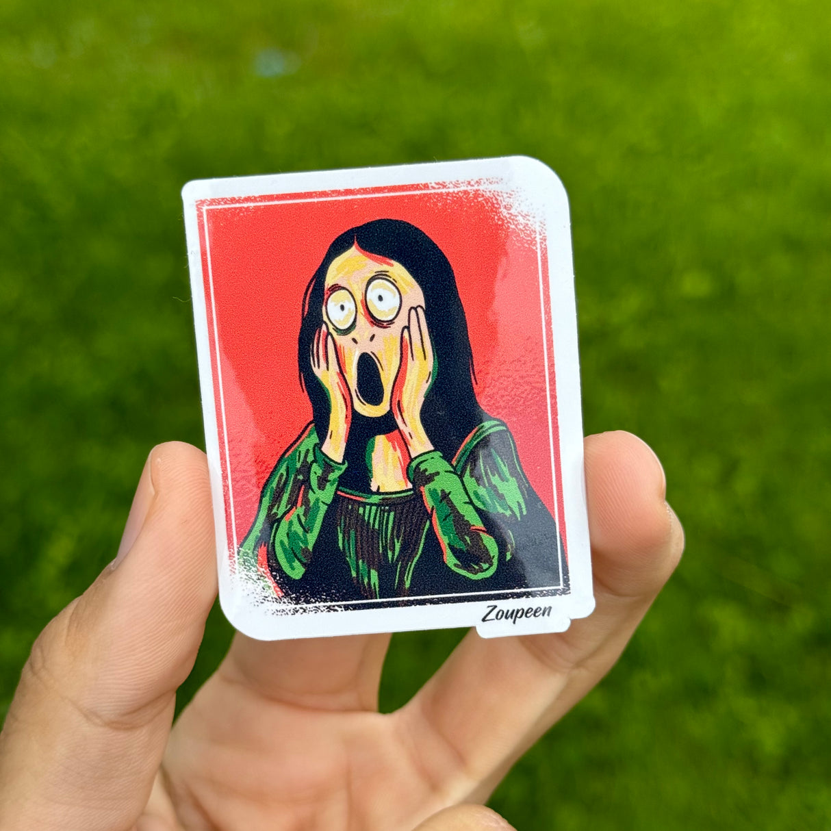 Mona Lisa Scream Sticker