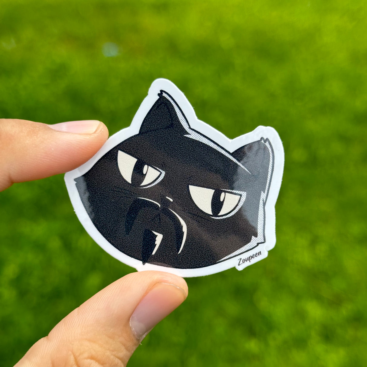 Mustache Cat Sticker
