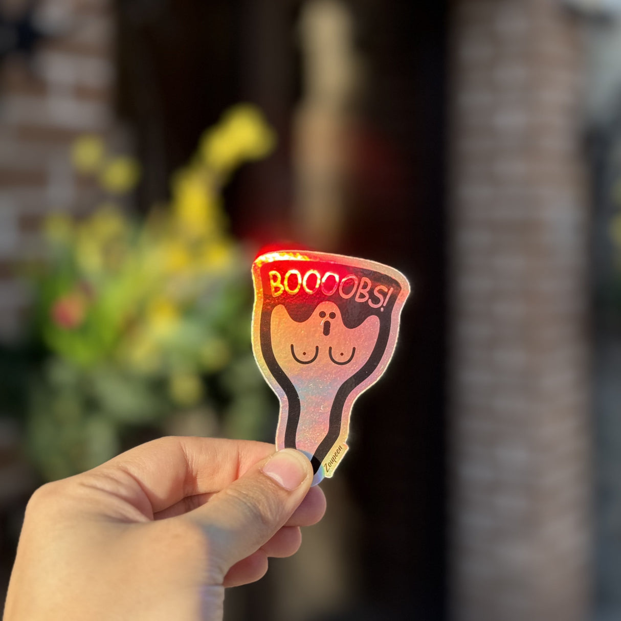 Boooobs Ghost Sticker