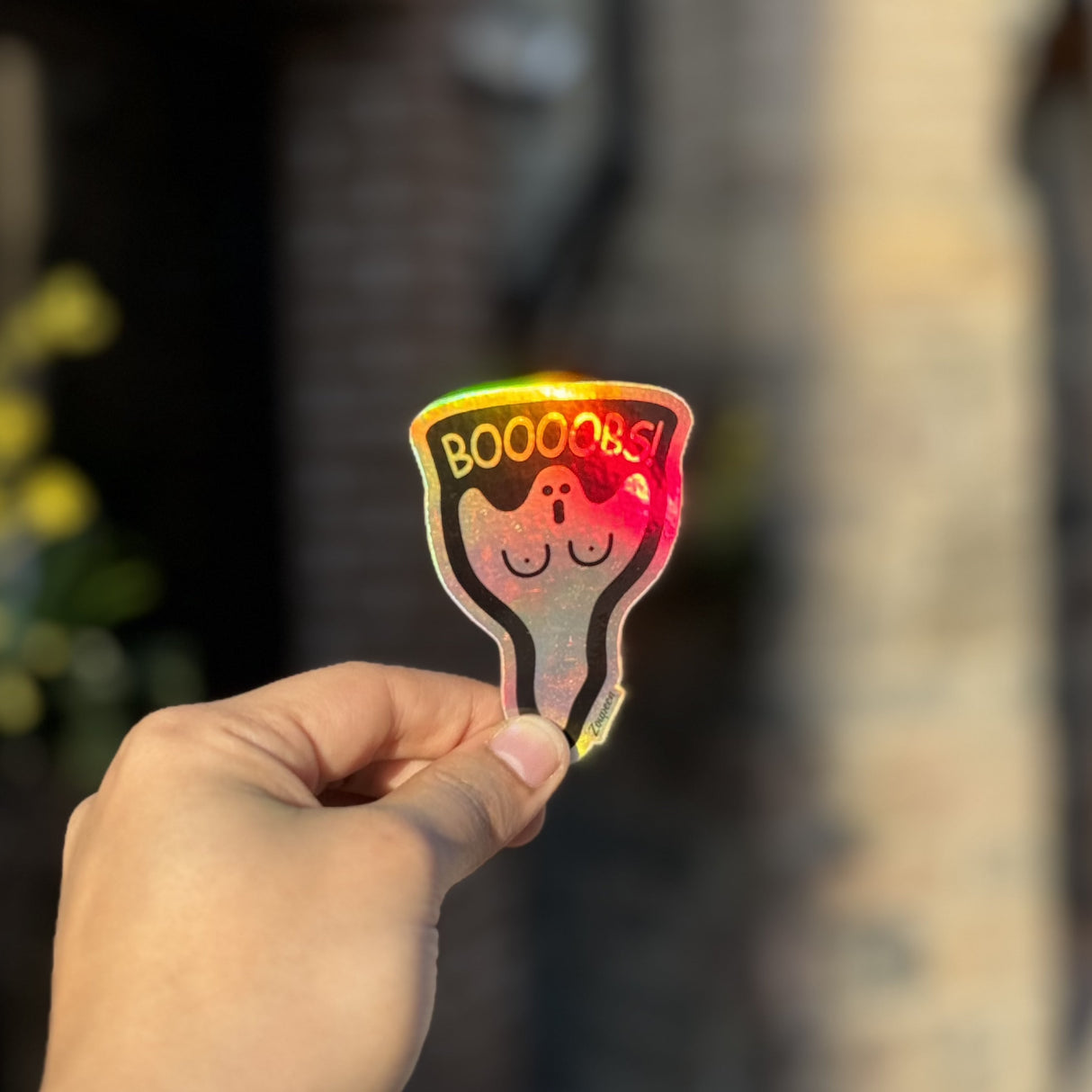 Boooobs Ghost Sticker