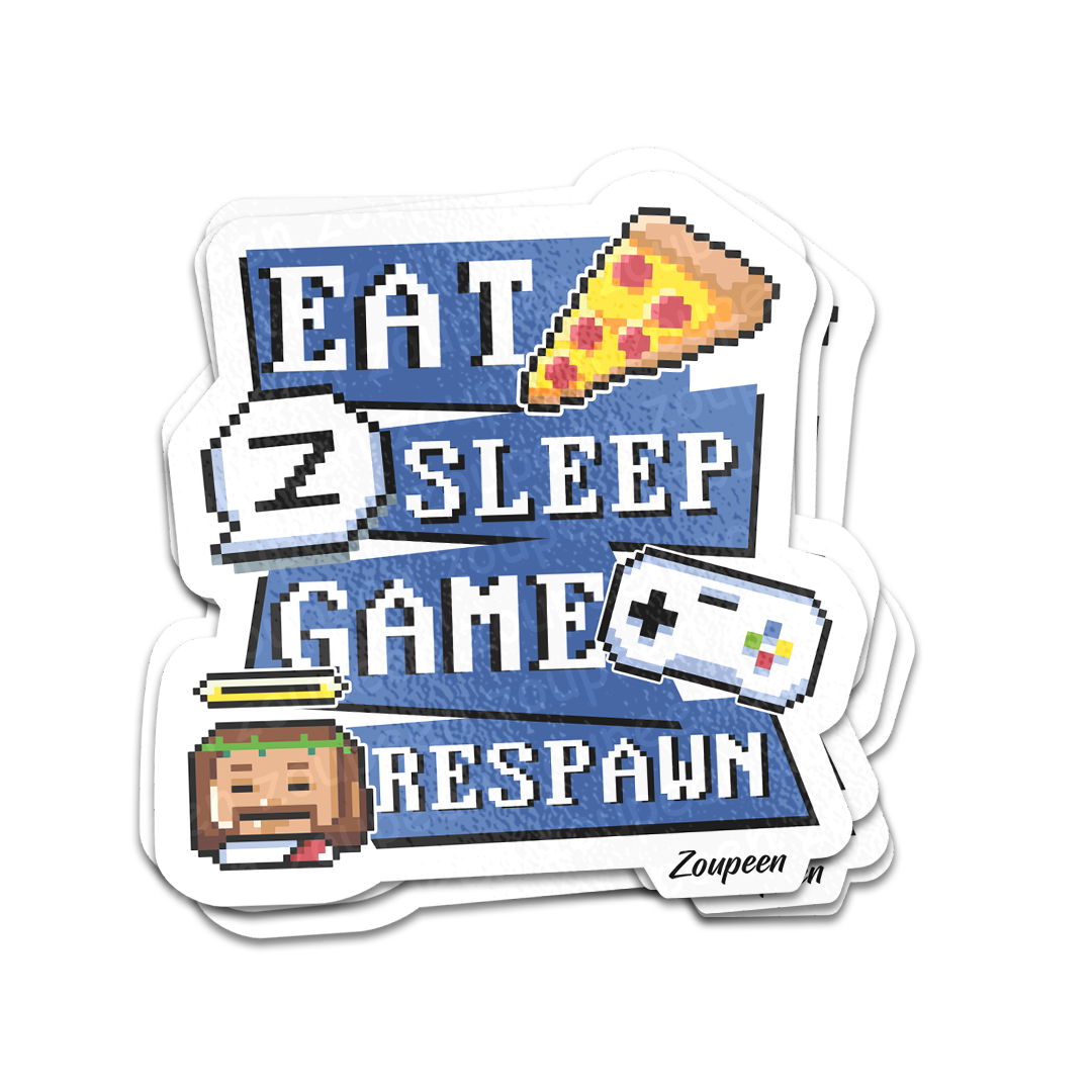 Eat, Sleep, Game, Respawn Sticker