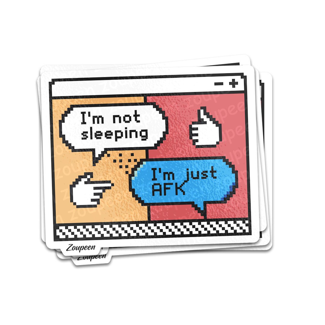 AFK Pixel Art Sticker