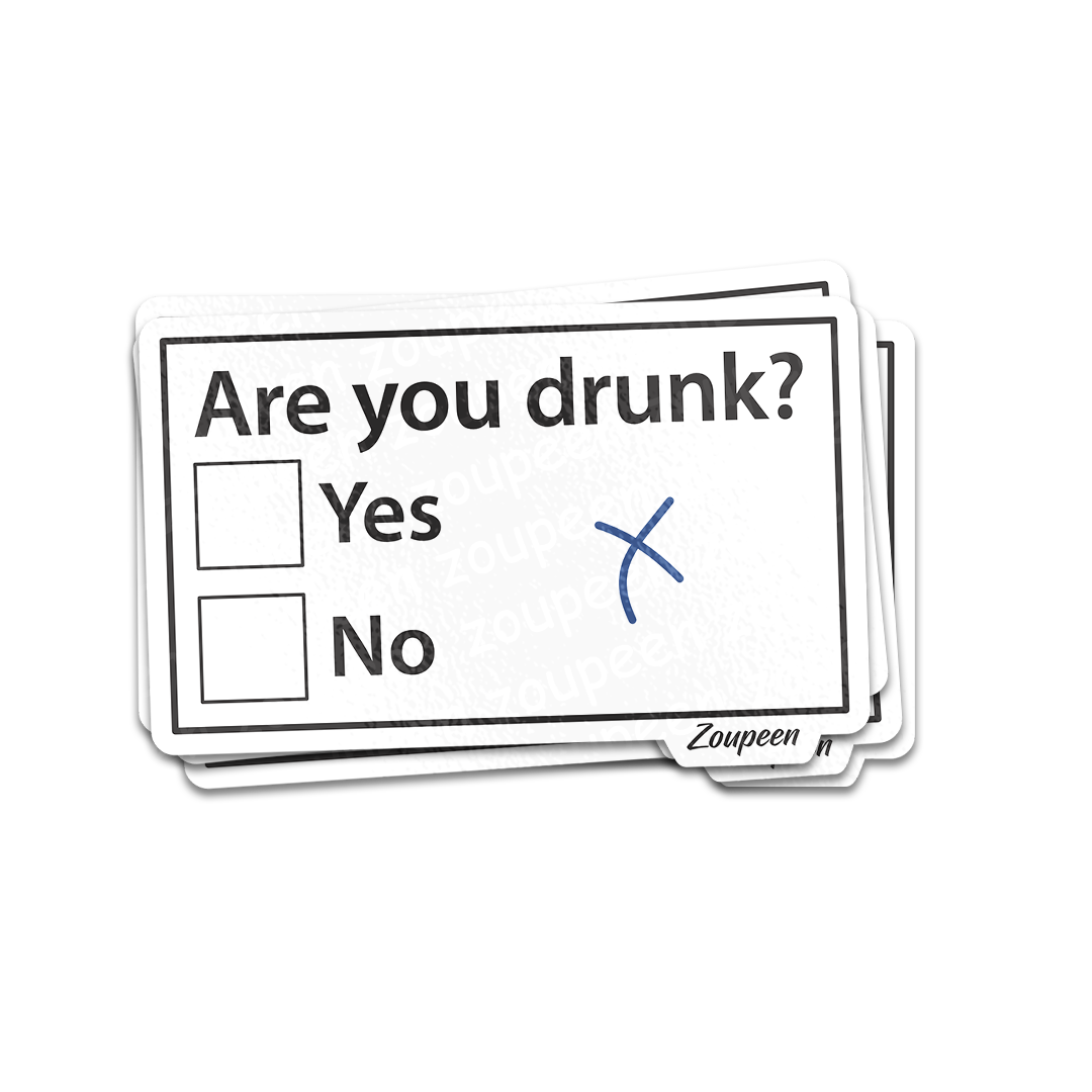 Drunk Test Sticker