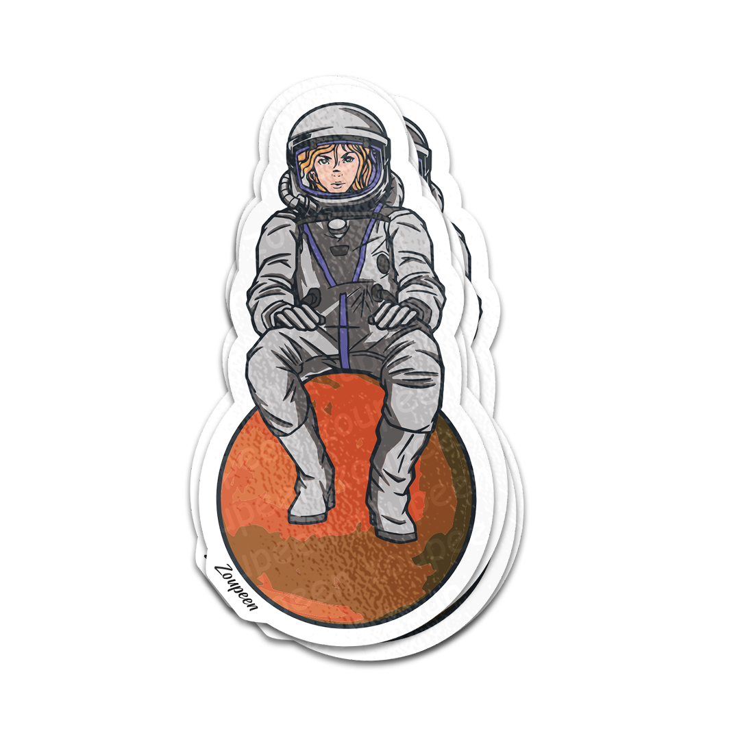 Astro Girl Sticker