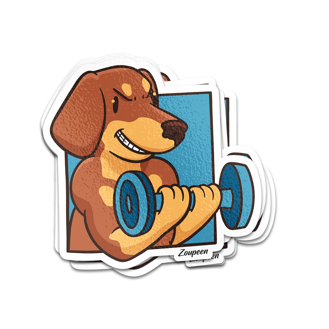Fit Dog Sticker