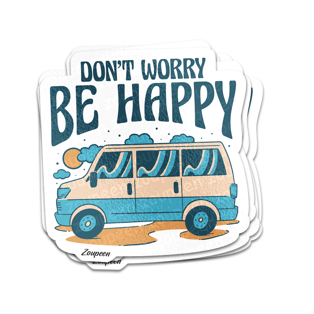 Be Happy Van Sticker