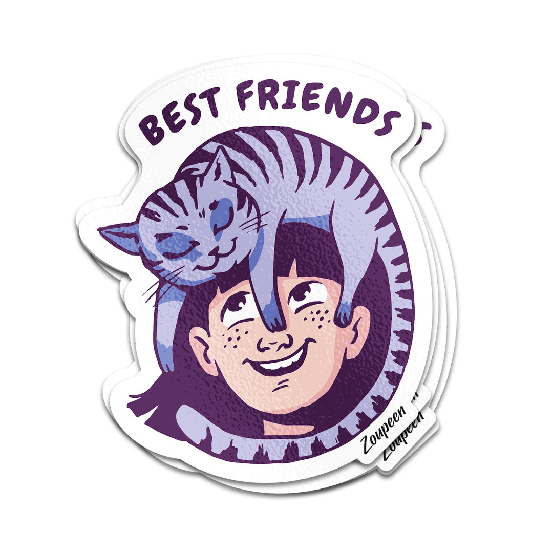 Feline Friendship Sticker