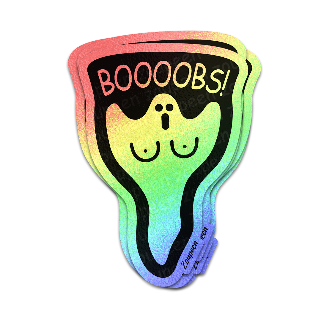 Boooobs Ghost Sticker