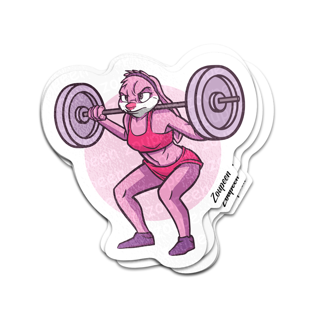 Fitness Bunny Sticker
