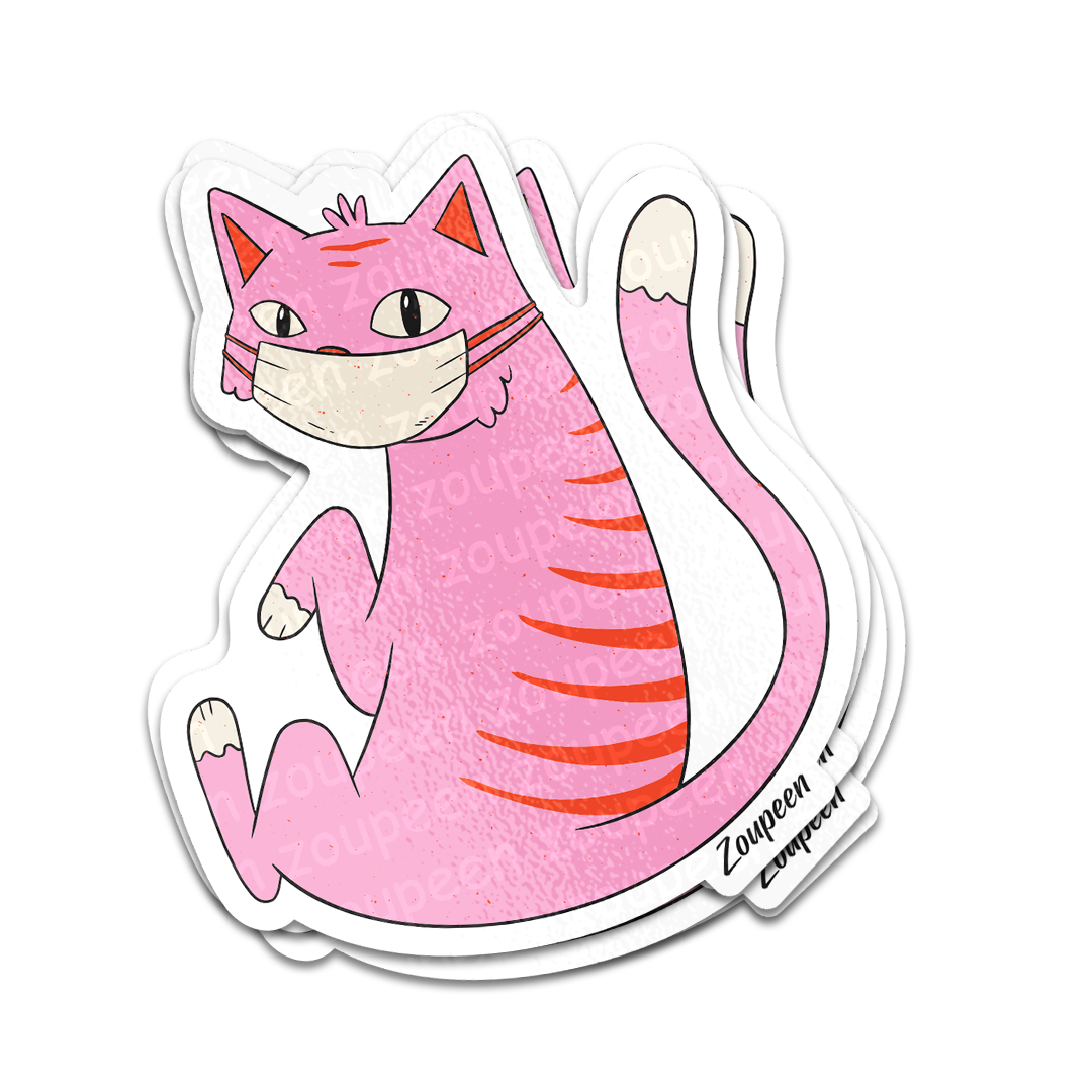 Masked Cat Sticker