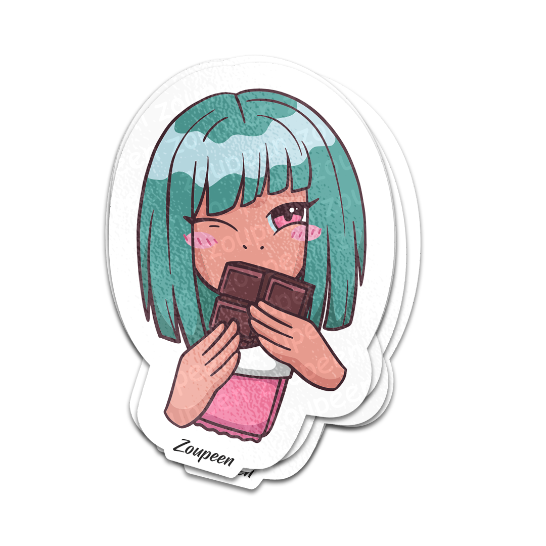 Choco-Love Girl Sticker