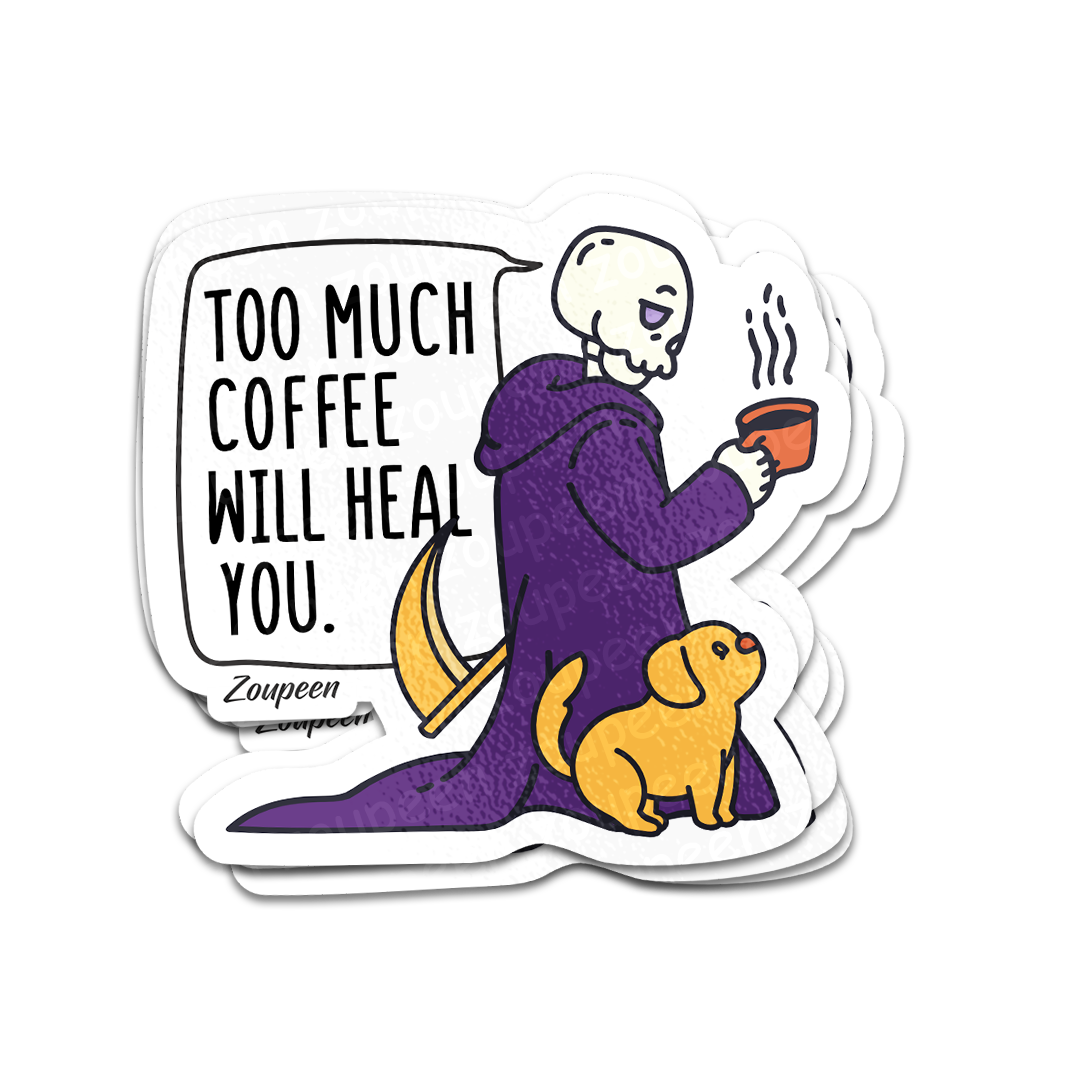 Coffee Heals Sticker