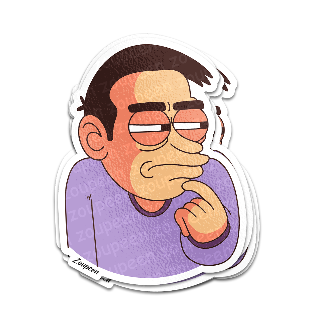Doubtful Dude Sticker