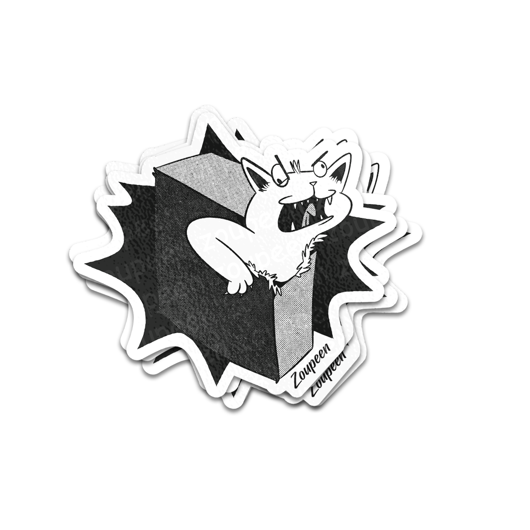 Captured Cat Sticker