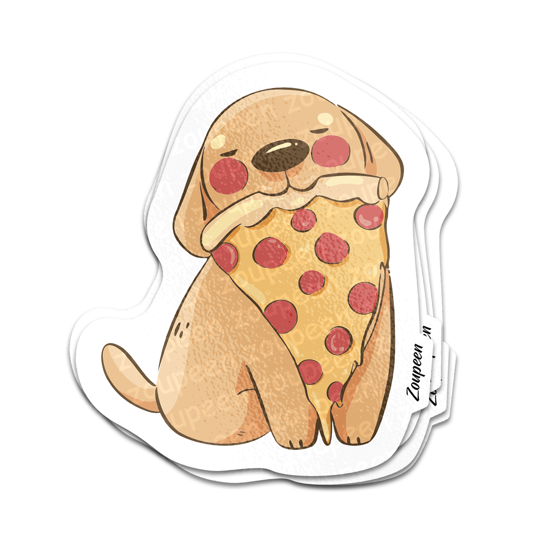 Pizza Pup Delight Sticker