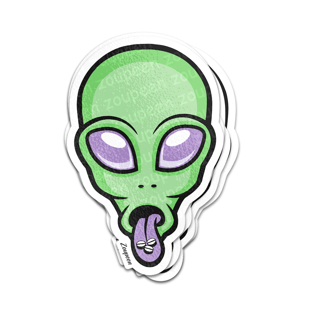 Out-of-This-World Alien Sticker
