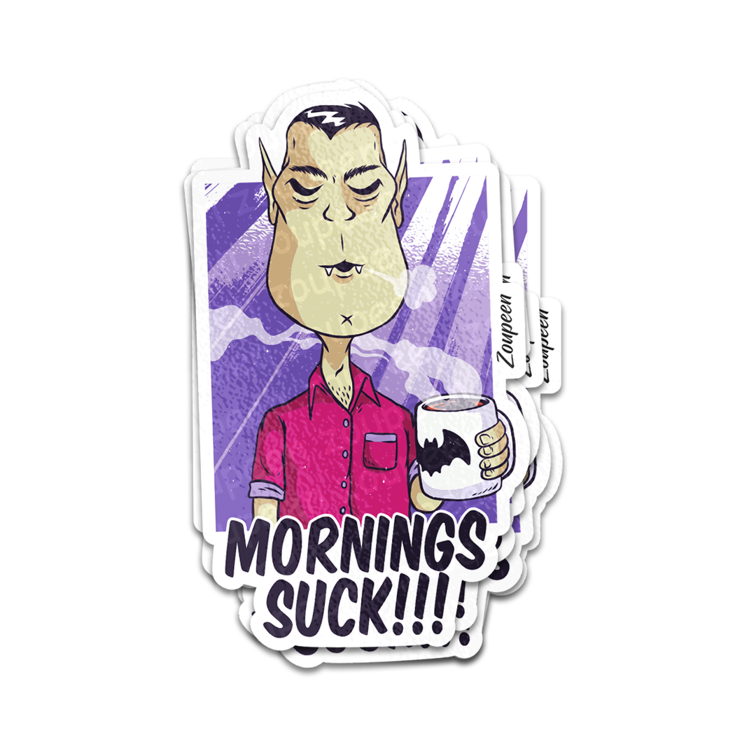 Grumpy Vampire Sticker
