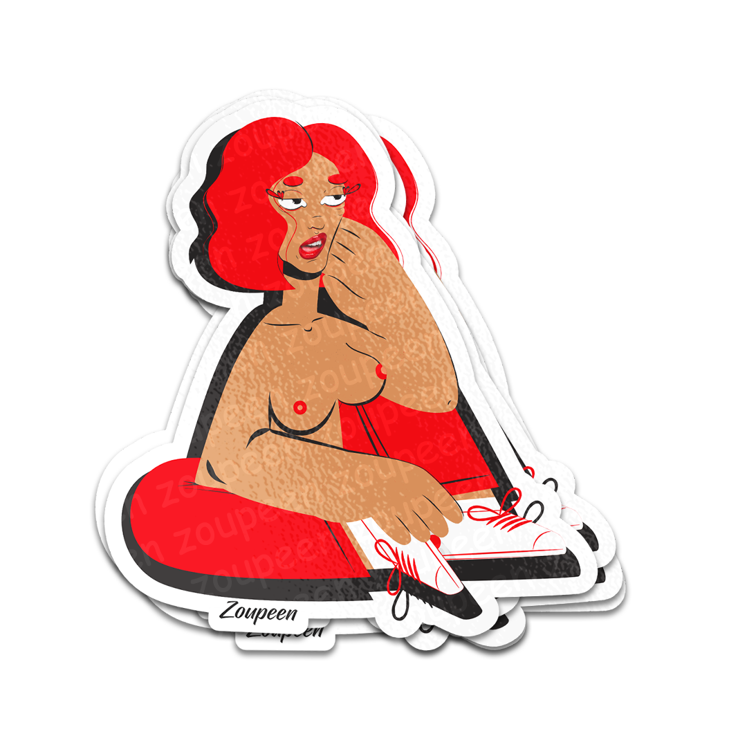Hot Girl Sticker