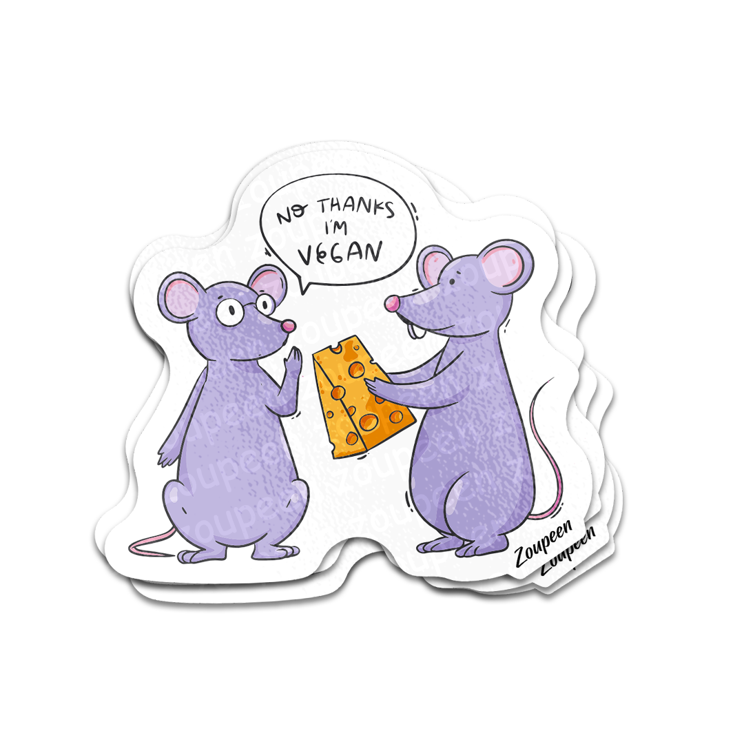 Vegan Mouse Sticker