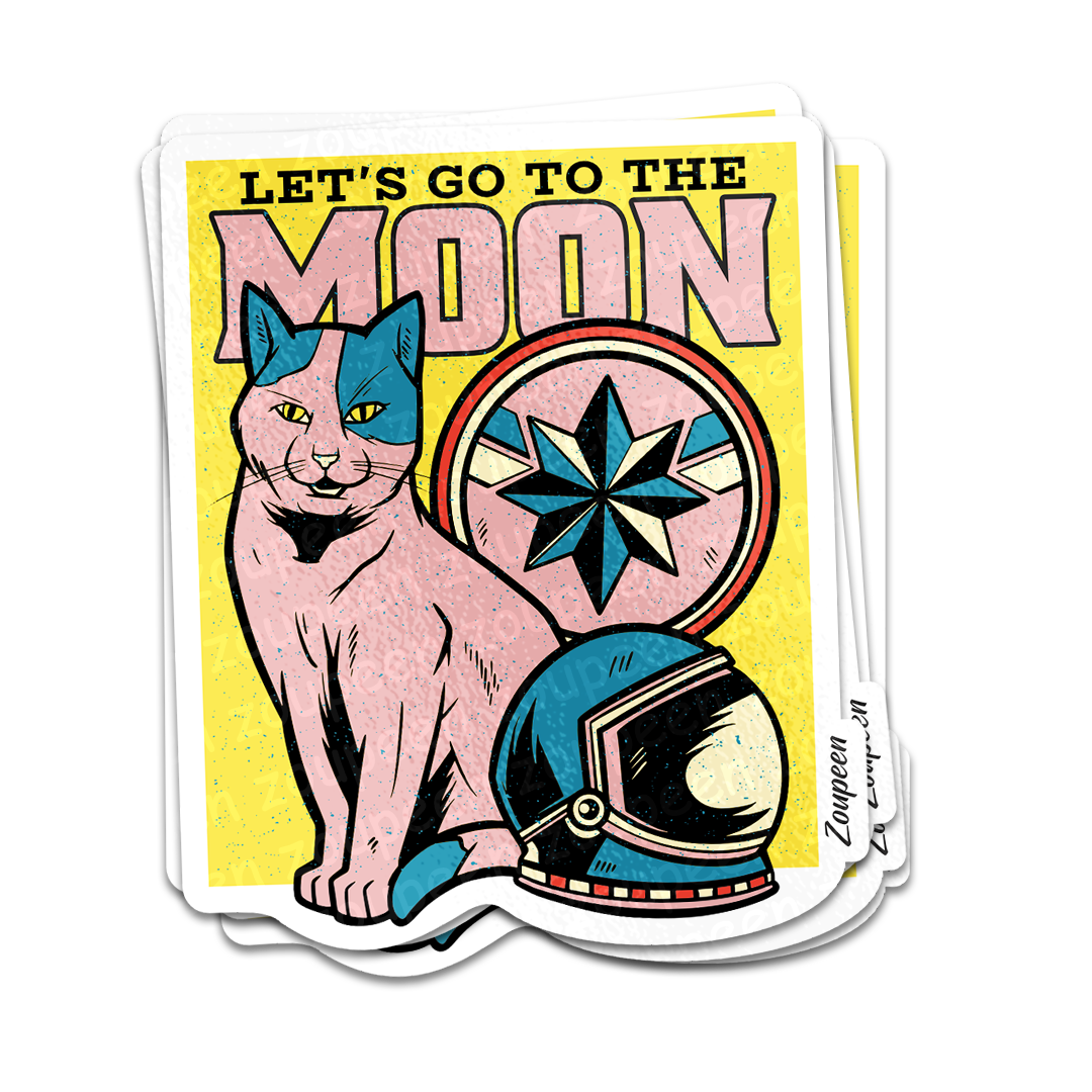 Moon Cat Sticker