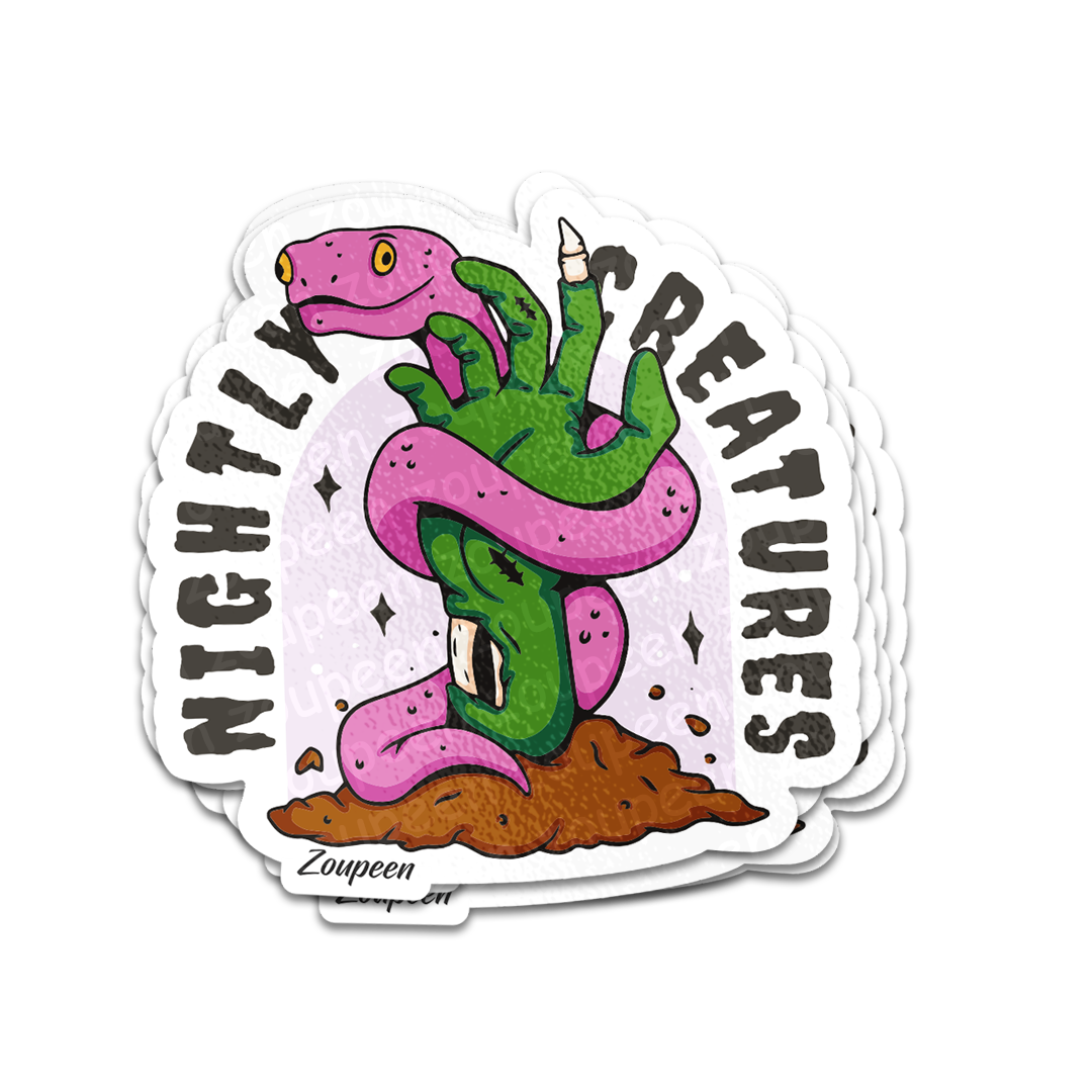 Nightly Creatures Sticker