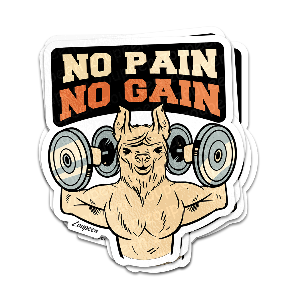 No Pain No Gain Sticker