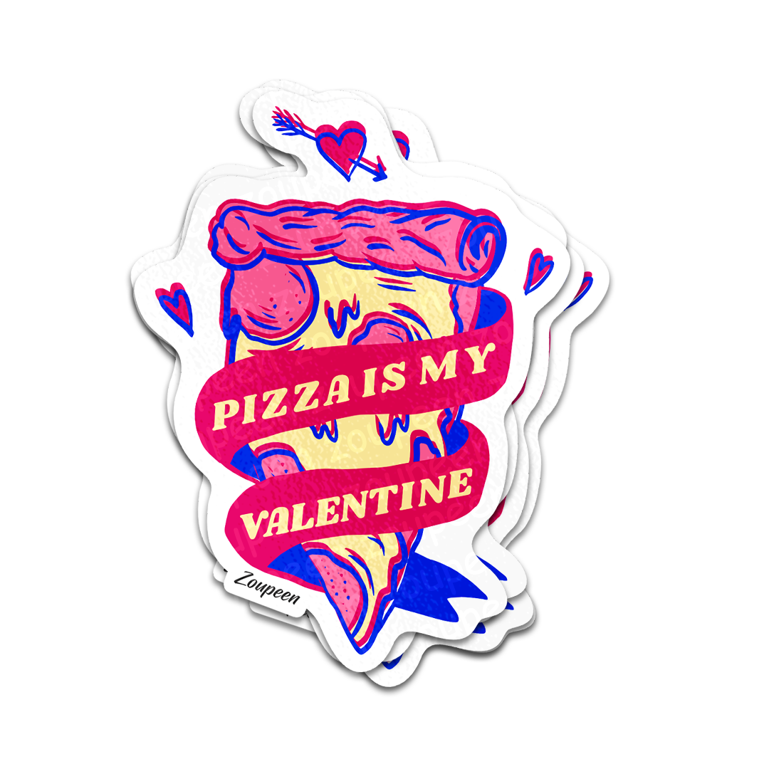 Pizza Valentine Sticker