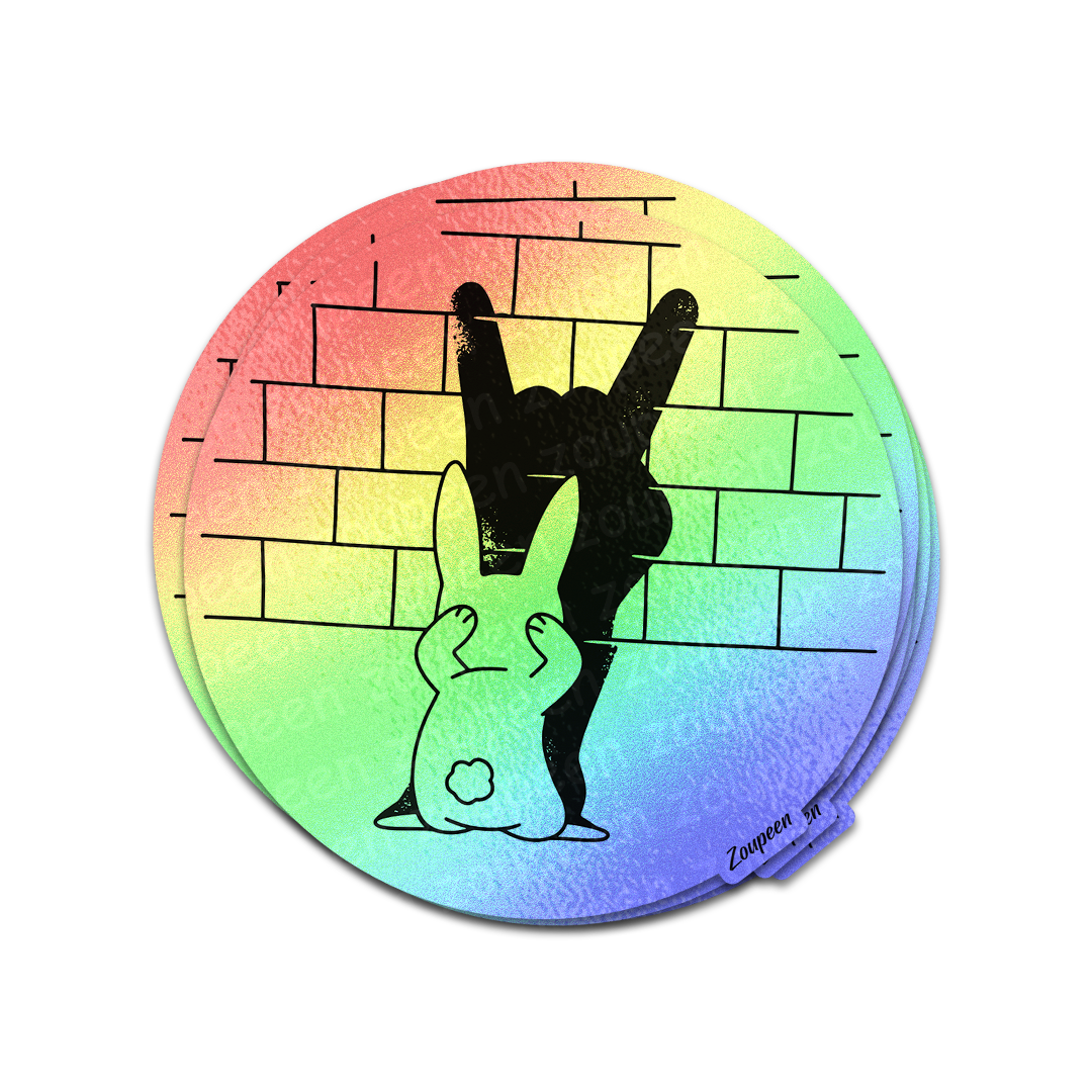 Bunny Rock Sticker