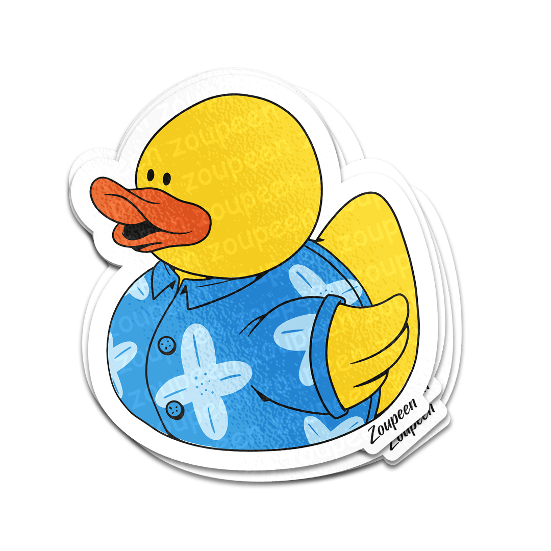 Tropical Duck Sticker
