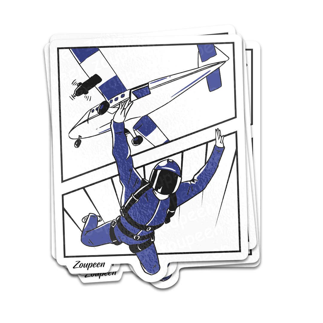 Skydiver Thrill Sticker