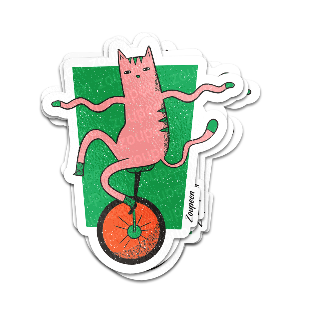 Circus Cat Sticker