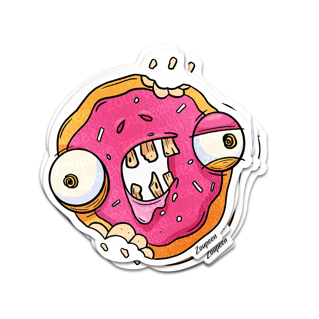 Zombie Donut Sticker