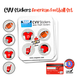 CVV Anti-Theft Stickers: American Football
