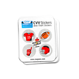 CVV Anti-Theft Stickers: American Football