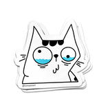 Teary Kitty Sticker
