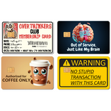 Funny Card Skins – 4 Pack of Hilarious Credit Card Stickers