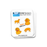 CVV Anti-Theft Stickers: Golden Retriever Set