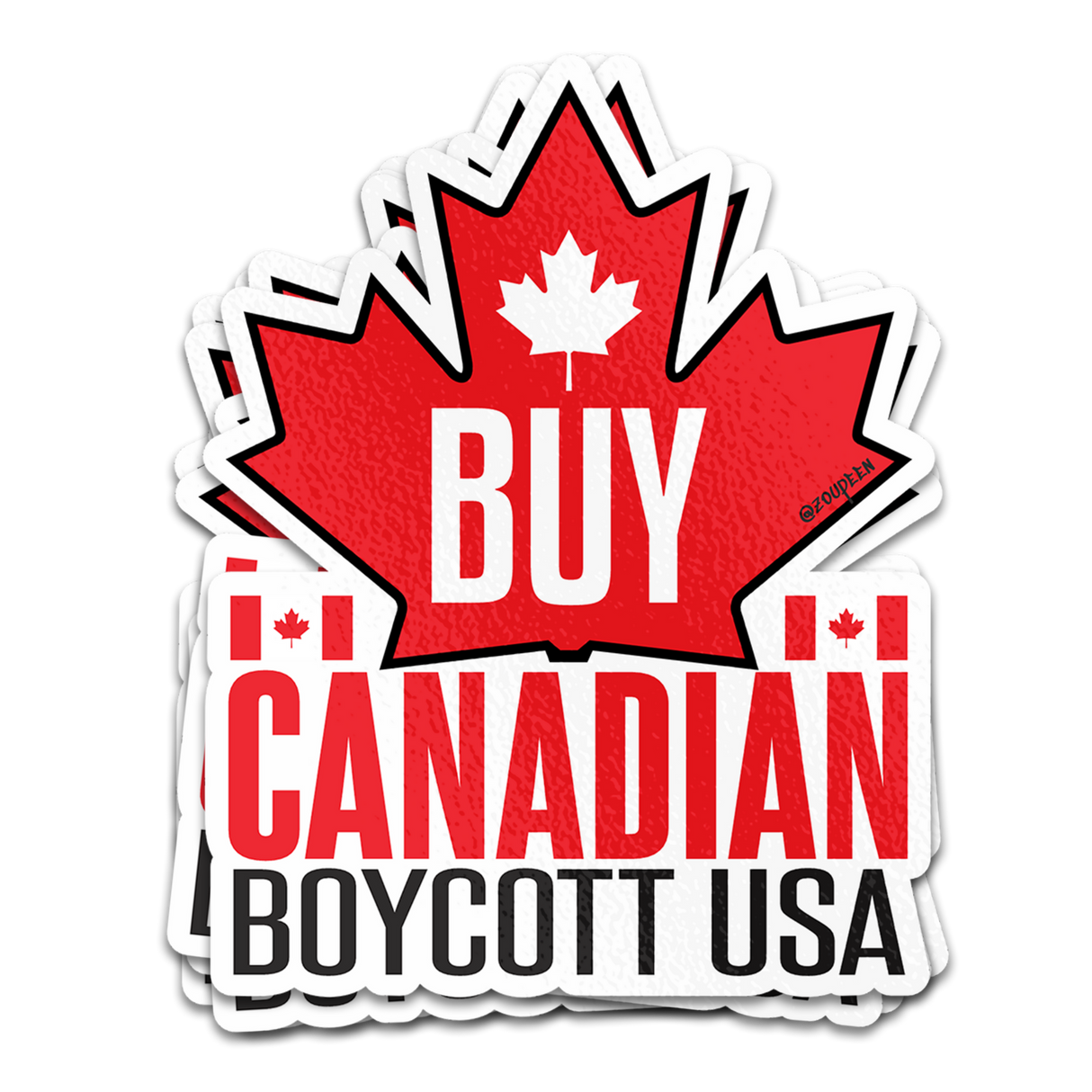 Buy Canadian, Boycott USA Sticker