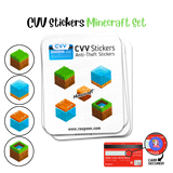 CVV Anti-Theft Stickers: Minecraft Set