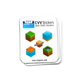 CVV Anti-Theft Stickers: Minecraft Set