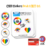 CVV Anti-Theft Stickers: Pride LGBT Set