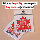 Buy Canadian, Boycott USA Sticker
