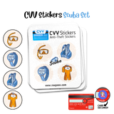 CVV Anti-Theft Stickers: Scuba Set
