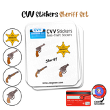 CVV Anti-Theft Stickers: Sheriff Set