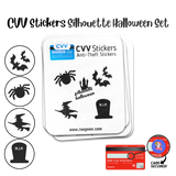 CVV Anti-Theft Stickers: Silhouette Halloween Set