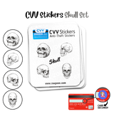 CVV Anti-Theft Stickers: Skull Set