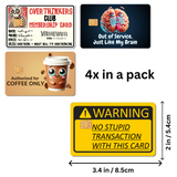 Funny Card Skins – 4 Pack of Hilarious Credit Card Stickers