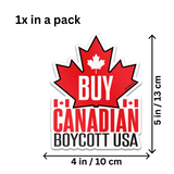Buy Canadian, Boycott USA Sticker